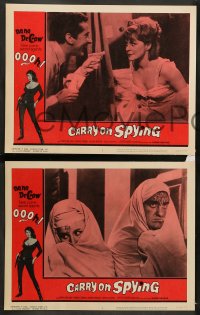 7z108 CARRY ON SPYING 8 LCs 1964 sexy English spy spoof, here come seceret agents 000h!