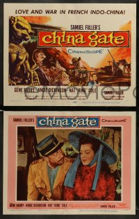 7z117 CHINA GATE 8 LCs 1957 Samuel Fuller, Angie Dickinson, Gene Barry & Nat King Cole!