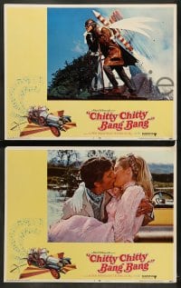 7z118 CHITTY CHITTY BANG BANG 8 LCs 1969 Dick Van Dyke, sexy Sally Ann Howes, wacky flying car!