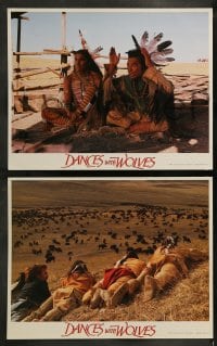 7z716 DANCES WITH WOLVES 4 LCs 1990 Graham Greene, Kevin Costner & Native American Indians!
