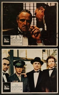7z671 GODFATHER 5 int'l LCs 1972 Brando, Pacino, great images from Francis Ford Coppola classic!