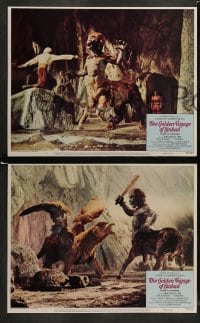 7z197 GOLDEN VOYAGE OF SINBAD 8 LCs 1973 Ray Harryhausen, cool fantasy special effects images!