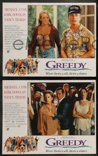 7z620 GREEDY 6 LCs 1994 Michael J Fox, Kirk Douglas, Phil Hartman, Nancy Travis