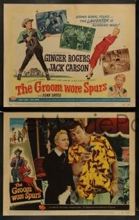 7z205 GROOM WORE SPURS 8 LCs 1951 lady lawyer Ginger Rogers & Hollywood cowboy Jack Carson!