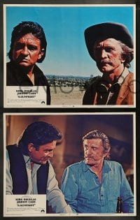 7z621 GUNFIGHT 6 LCs 1971 great images of cowboys Kirk Douglas and Johnny Cash!