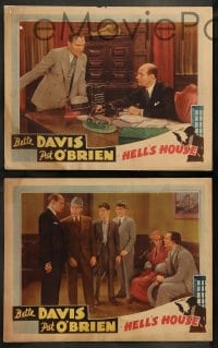 7z823 HELL'S HOUSE 3 LCs R1930s Bette Davis top billed in movie she had a minor role in!