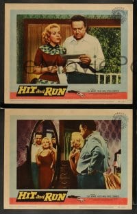7z825 HIT & RUN 3 LCs 1957 sexy bad kiss-and-go pick-up girl Cleo Moore & Vince Edwards!