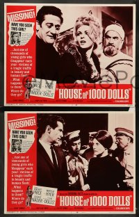 7z229 HOUSE OF 1000 DOLLS 8 LCs 1967 Vincent Price, Martha Hyer, traffic in human flesh!
