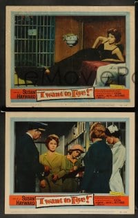 7z624 I WANT TO LIVE 6 LCs 1958 Susan Hayward as Barbara Graham, images of women's prison!