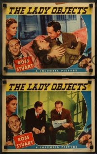 7z837 LADY OBJECTS 3 LCs 1938 Gloria Stuart, On trial for his life... with his wife his mouthpiece!