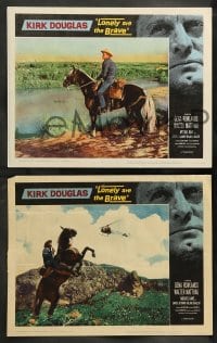 7z289 LONELY ARE THE BRAVE 8 LCs 1962 Kirk Douglas classic, Walter Matthau, Kennedy!