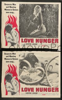 7z741 LOVE HUNGER 4 LCs 1965 desperate men & wanting women in Satan's own orgy!