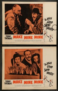 7z299 MAKE MINE MINK 8 LCs 1961 Terry-Thomas, Athene Seyler, gambling, wacky images!