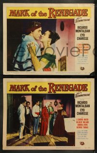 7z844 MARK OF THE RENEGADE 3 LCs 1951 Ricardo Montalban, sexy Cyd Charisse, Naish, King, Roland!