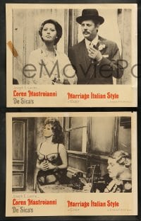 7z305 MARRIAGE ITALIAN STYLE 8 LCs 1965 Matrimonio all'Italiana, Sophia Loren, Marcello Mastroianni!