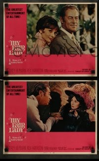 7z331 MY FAIR LADY 8 LCs R1969 great images of pretty Audrey Hepburn & Rex Harrison!