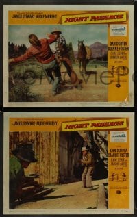 7z683 NIGHT PASSAGE 5 LCs 1957 cool western cowboys Dan Duryea, Audie Murphy, James Stewart!