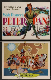 7z025 PETER PAN 9 LCs R1969 Walt Disney animated cartoon fantasy classic, great full-length art!