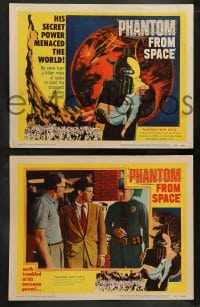 7z753 PHANTOM FROM SPACE 4 LCs 1953 art of strange alien carrying woman, Ted Cooper & Noreen Nash!