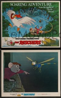 7z027 RESCUERS 9 LCs 1977 Disney mouse mystery adventure cartoon from the depths of Devil's Bayou!