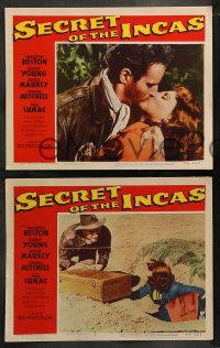 7z641 SECRET OF THE INCAS 6 LCs 1954 Charlton Heston & Robert Young in South America!