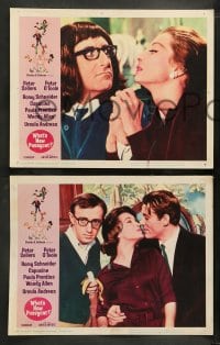 7z529 WHAT'S NEW PUSSYCAT 8 LCs 1965 Woody Allen, Peter O'Toole, Peter Sellers, Capucine, Andress!
