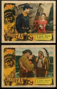 7z536 WILD DAKOTAS 8 LCs 1956 Bill Williams, Coleen Gray, savage Native Americans!