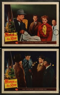 7z872 WOMAN ON THE RUN 3 LCs 1950 cool images of Ann Sheridan, Dennis O'Keefe, film noir!