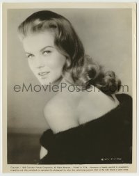 8a074 ANN-MARGRET 8x10.25 still 1963 sexy bare-shouldered portrait with fur for Bye Bye Birdie!