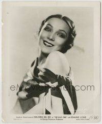 8a085 BAD ONE 8.25x10 still 1930 smiling portrait of sexy dancer/prostitute Dolores Del Rio!