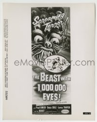 8a089 BEAST WITH 1,000,000 EYES 8x10.25 still 1955 Kallis art of the wacky monster on the insert!