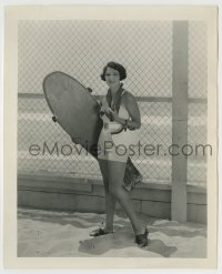 8a094 BEBE DANIELS 8.25x10 still 1930s the dainty Paramount star at her Santa Monica summer home!