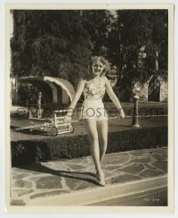 8a098 BETTY GRABLE 8.25x10 still 1937 relaxing at her swimming pool by Emmett Schoenbaum!