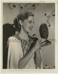 8a100 BETTY JANE RHODES 8x10.25 still 1935 new screen songbird, just 14 years-old, with microphone!