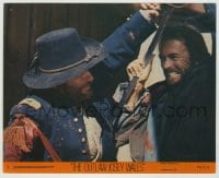 8a026 OUTLAW JOSEY WALES 8x10 mini LC #3 1976 Clint Eastwood & Bill McKinney struggling with sword!