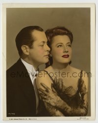 8a003 UNFINISHED BUSINESS color-glos 8x10 still 1941 Robert Montgomery & Irene Dunne all in lace!
