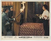 8a034 VAMPIRE CIRCUS 8x10 mini LC #7 1972 guy with flaming torch approaches guy with sword!