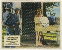 8a006 COOL HAND LUKE color English FOH LC 1967 guards stare at Paul Newman changing his clothes!