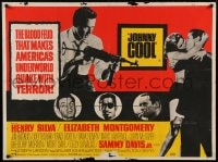 8b059 JOHNNY COOL British quad 1963 Henry Silva, Bewitched star Elizabeth Montgomery in film noir!
