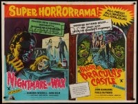 8b066 NIGHTMARE IN WAX/BLOOD OF DRACULA'S CASTLE British quad 1970s super horrorrama!