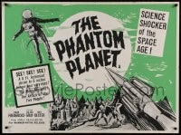 8b068 PHANTOM PLANET British quad 1962 science shocker of the space age, cool sci-fi art!