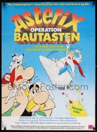 8b224 ASTERIX & THE BIG FIGHT Danish 1989 wacky comic cartoon art by Albert Uderzo!