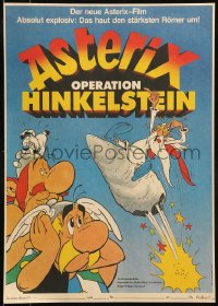 8b185 ASTERIX & THE BIG FIGHT East German 11x16 1989 wacky comic cartoon art by Albert Uderzo!