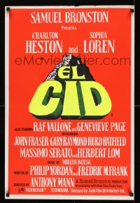 8b073 EL CID English double crown 1961 directed by Anthony Mann, Charlton Heston, Sophia Loren!