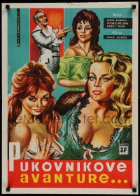 8b408 3 ETCs & THE COLONEL Yugoslavian 20x27 1960 Anita Ekberg, Vittorio De Sica, Stokic artwork!