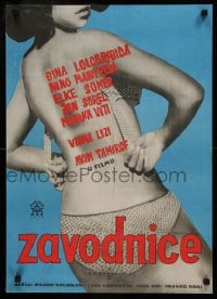 8b421 DOLLS Yugoslavian 19x26 1965 Le Bambole, image of sexy woman taking off swimsuit!