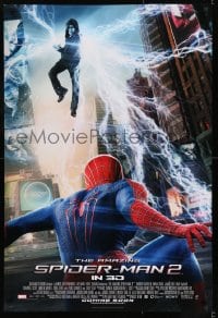 8c054 AMAZING SPIDER-MAN 2 int'l advance DS 1sh 2014 angry Electro above Andrew Garfield!