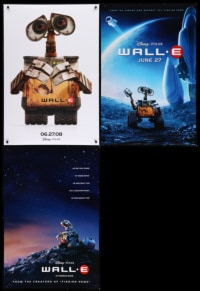8c001 WALL-E group of 3 advance 1shs 2008 Walt Disney, Pixar CG, Best Animated Film!