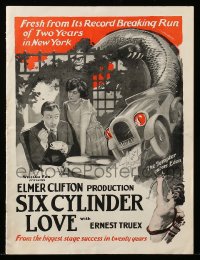 8d007 6 CYLINDER LOVE pressbook 1923 Elmer Clifton, automobile brings bad luck to its owners!