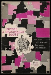 8d045 BEYOND A REASONABLE DOUBT pressbook 1956 Fritz Lang noir, Dana Andrews & Joan Fontaine!